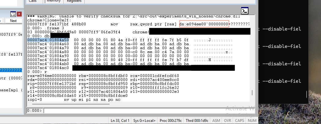 Encoded freelist pointers in PartitionAlloc