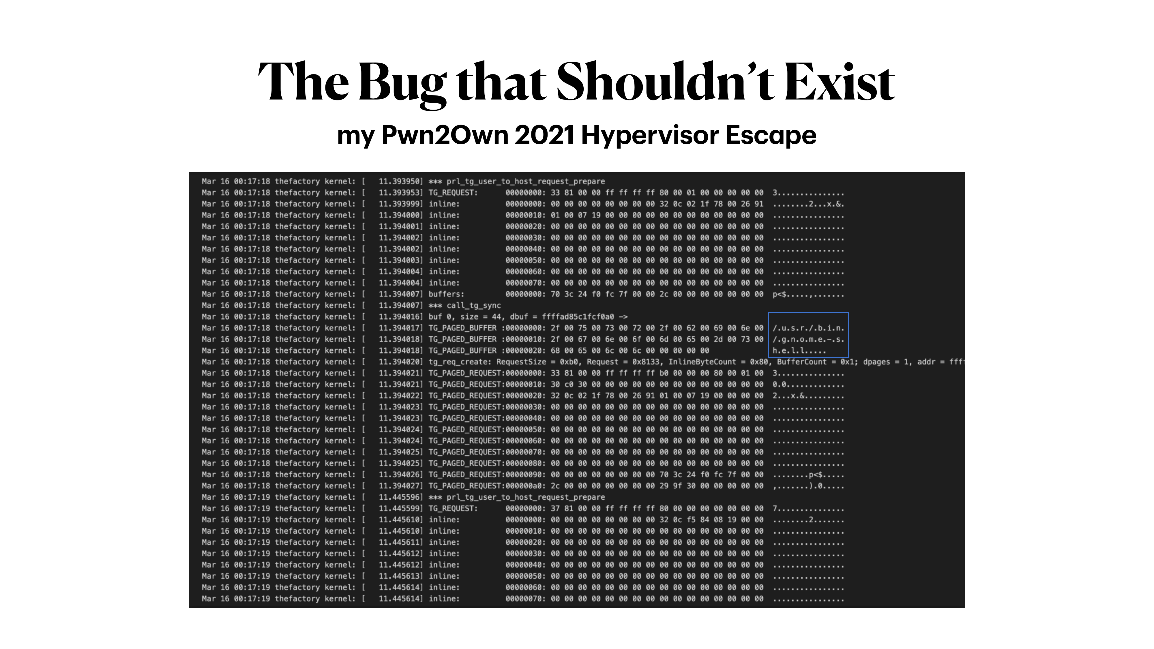 The Bug that Shouldn't Exist — Pwn2Own 2021 hypervisor escape